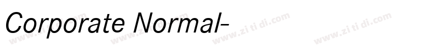 Corporate Normal字体转换